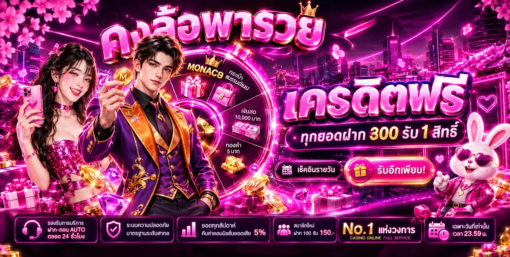 MONACO89 สล็อต วงล้อเครดิตฟรีและเกมออนไลน์